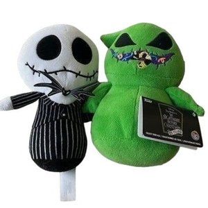 NWT Disney Jack Skellington & Oogie Boogie Nightmare Before Christmas Plush Bund